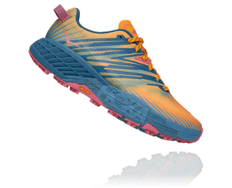 Hoka Australia One One Speedgoat 4 - Womens Trail Shoes Blue - AWPOQ-4379